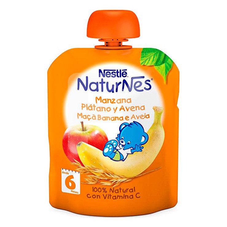 Nestlé Natunes bolsita manzana plátano y avena 90g