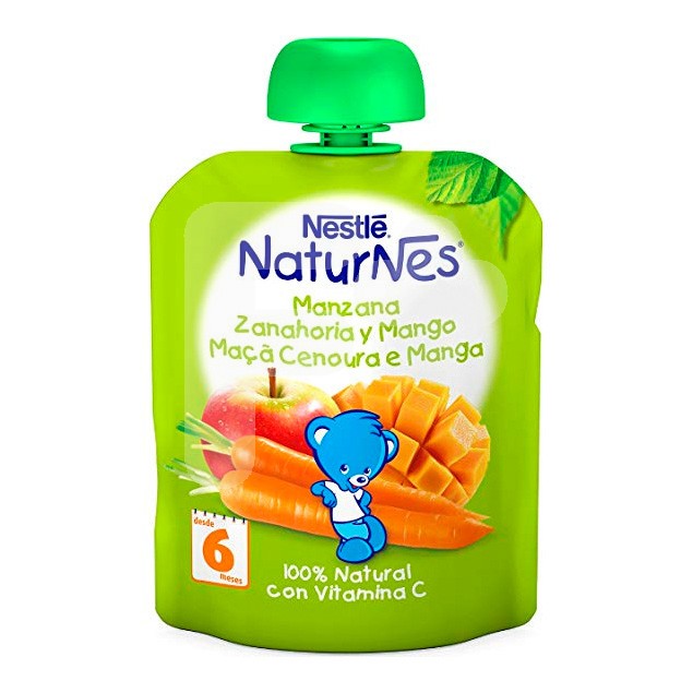 Nestlé Natunes bolsita manzana zanahoria y mango 90g