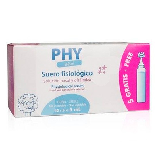 Phy Suero fisiológico bebe 40+5uds