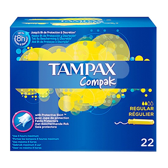 Tampax tampones compak regular 22u