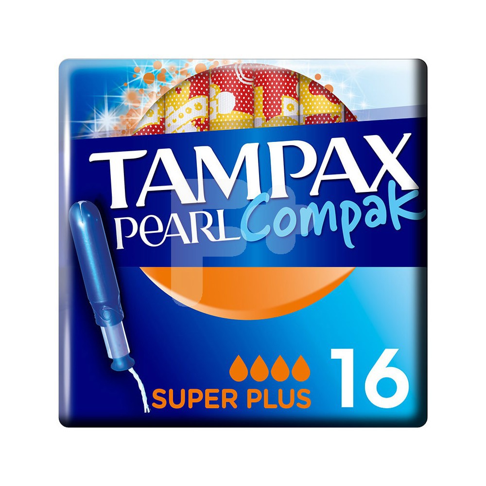 Tampax compak pearl tampones con aplicador super plus 16u