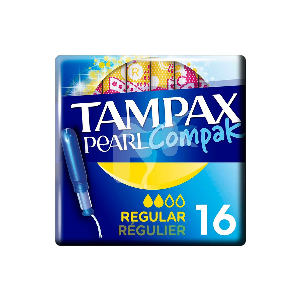 Tampax compak pearl tampones con aplicador regular 16u