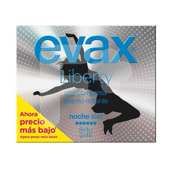 Evax Liberty noche compresas con alas 9u