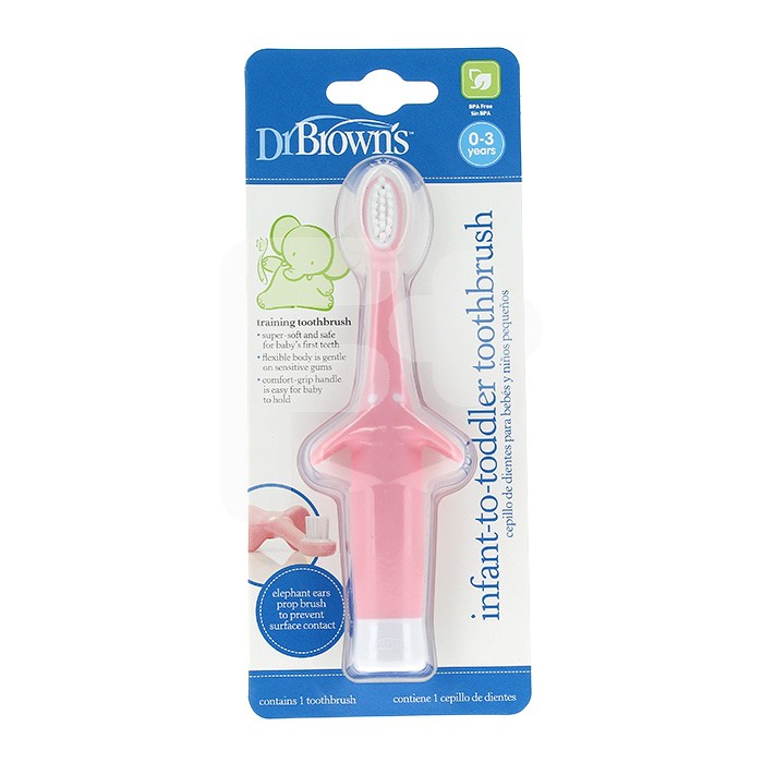 Dr.Brown's cepillo de dientes rosa 0-3 años