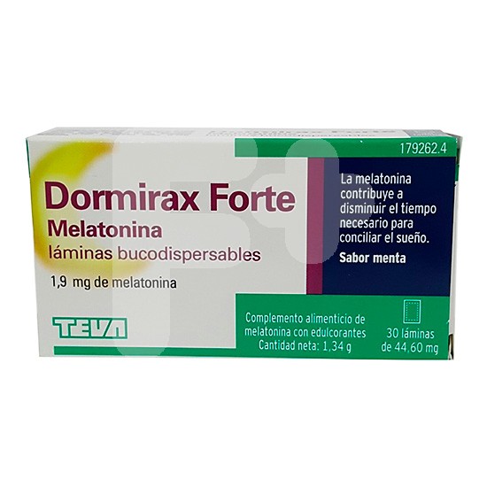 DORMIRAX MELATONINA FORTE 30 LAMINAS BUC