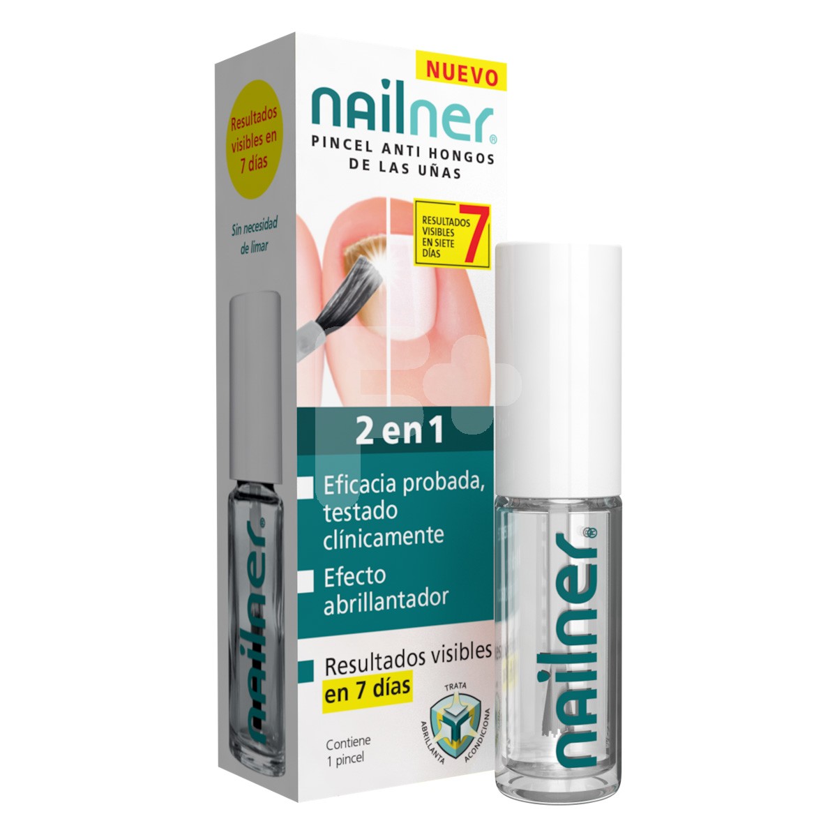 Nailner 2 en 1 pincel antihongos 5 ml