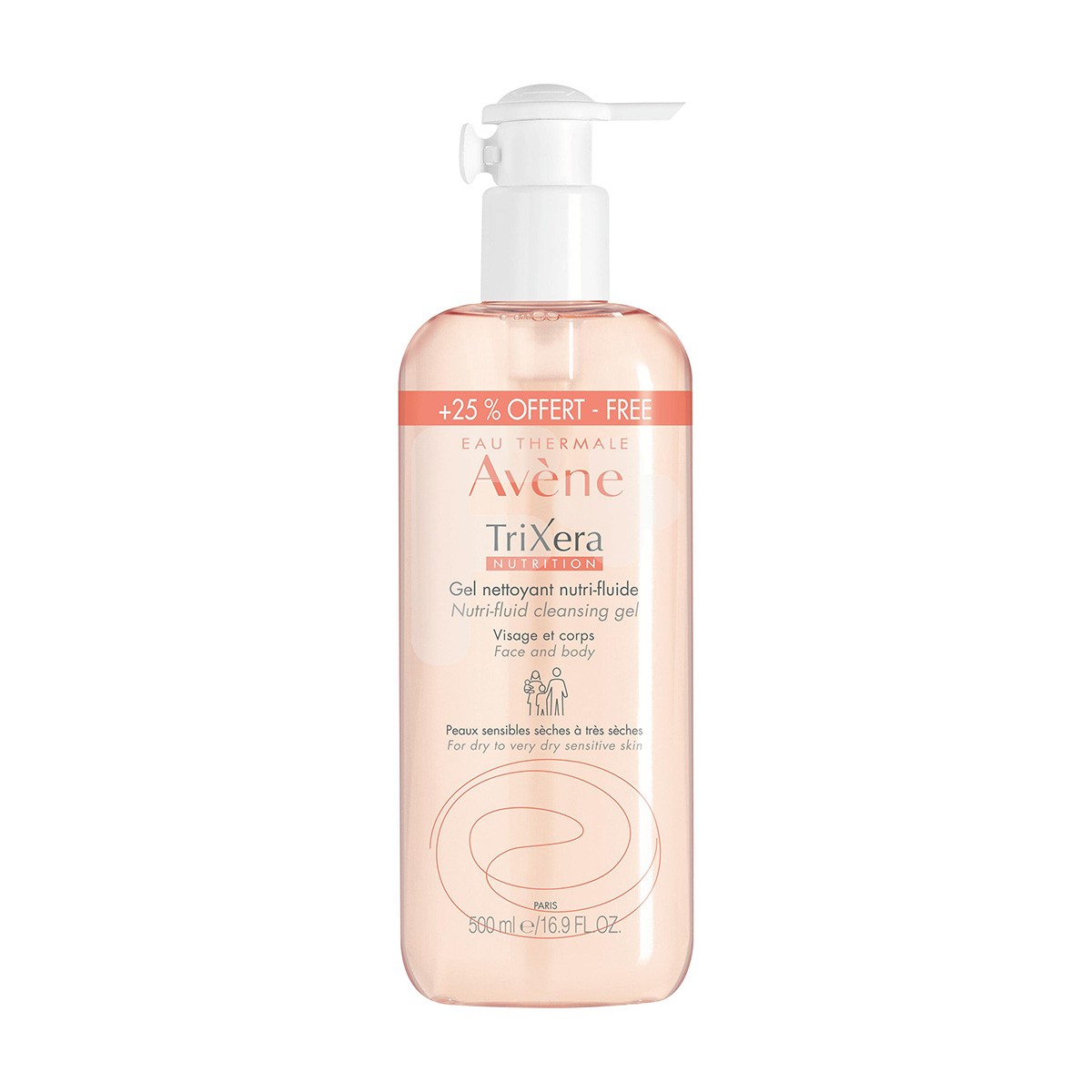 Avene trixera limpiador nutri-fluido 500ml