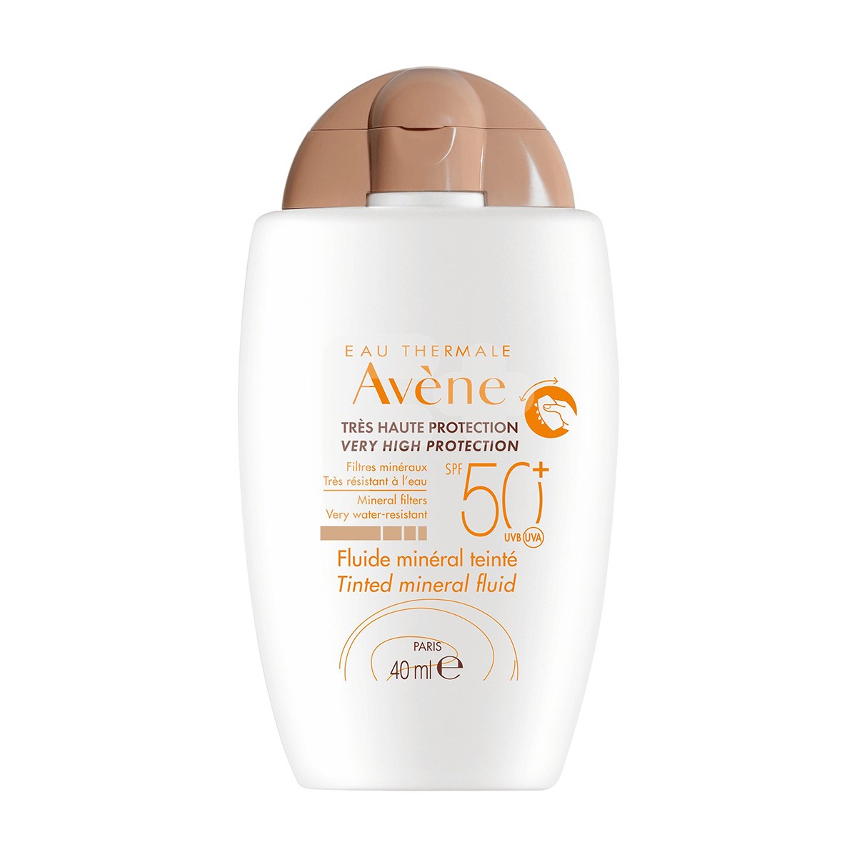 Avene solar fluido mineral SPF-50+ color 40ml