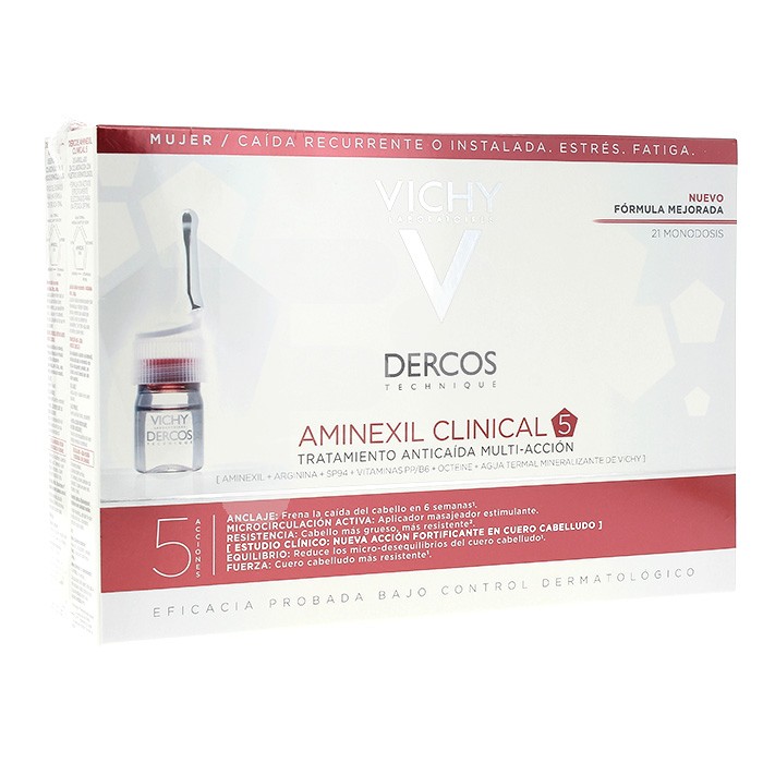 Vichy Dercos Aminexil Clinical mujer 21 ampollas