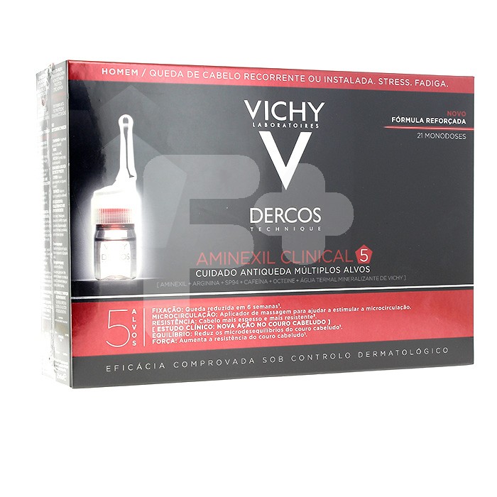 Vichy Dercos Aminexil Clinical hombre 21 ampollas