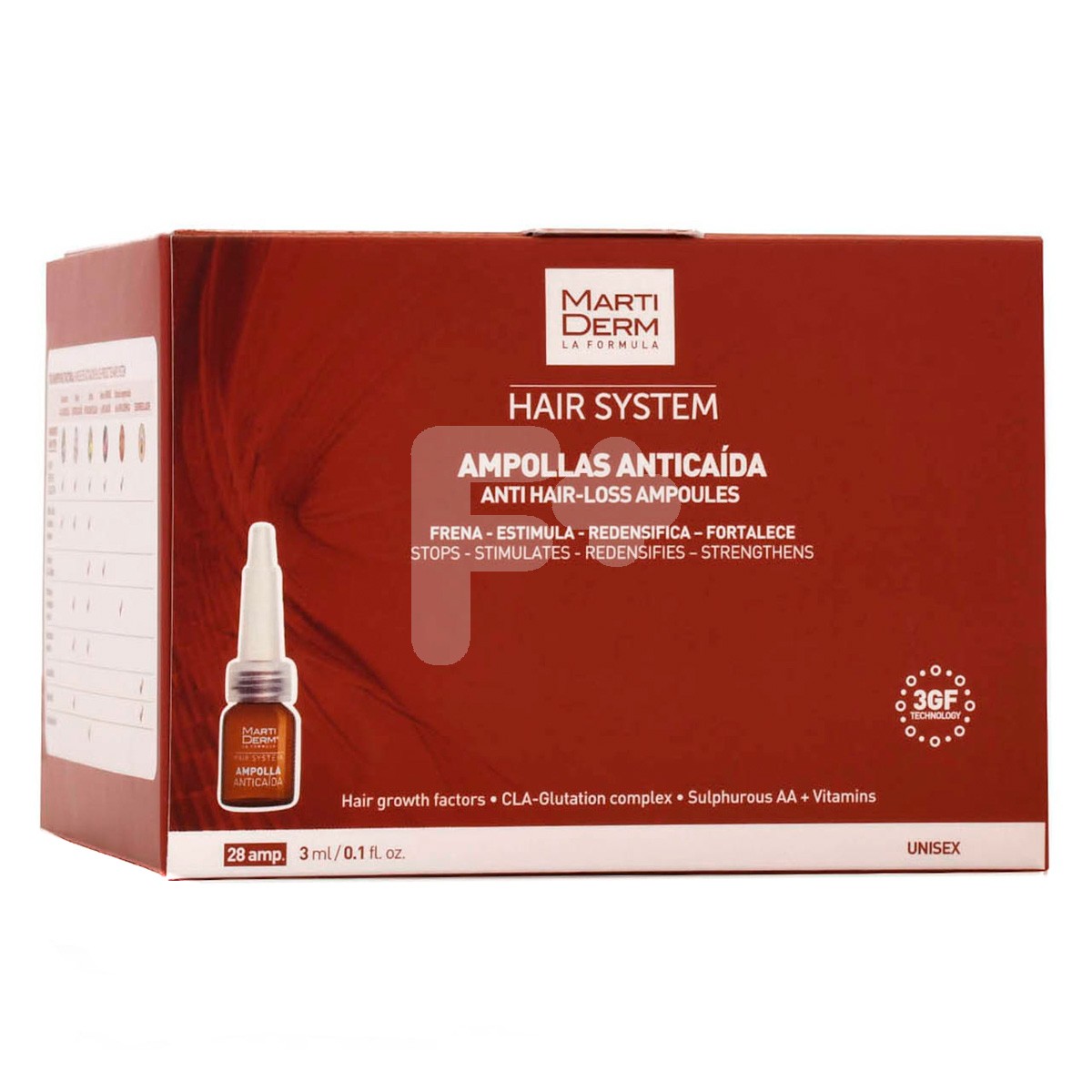 MartiDerm Hair System Tratamiento Anticaída 28 ampollas