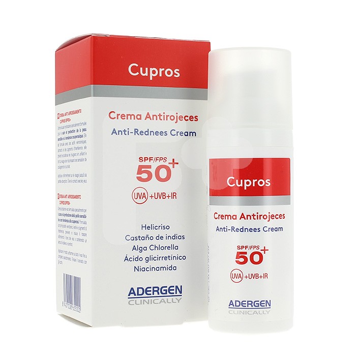 Adergen cupros antirojeces spf50+ 50ml