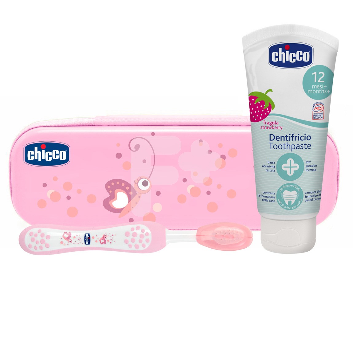 Chicco Set Dental rosa cepilo+pasta 6-36 meses