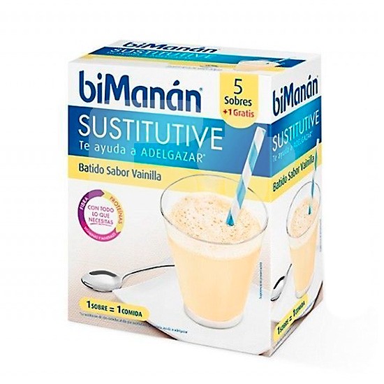 BIMANAN BATIDO VAINILLA 55 GR X 6 SOBRES