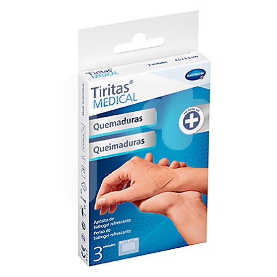 Hartmann tiritas medical quemaduras 4,5x6,5cm 3u Hartmann tiritas medical quemaduras 4,5x6,5cm 3u