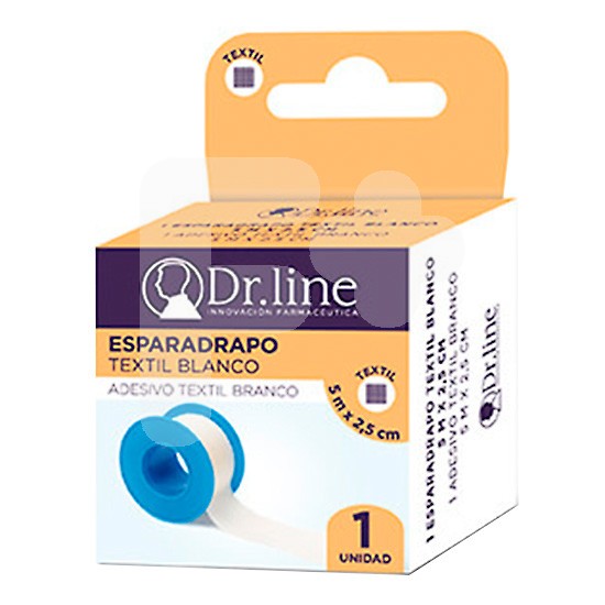 Dr line esparadrapo tela blanco 5mx2,5cm