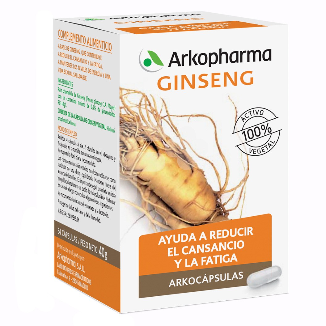 ARKOCAPSULAS GINSENG 84 CAPSULAS