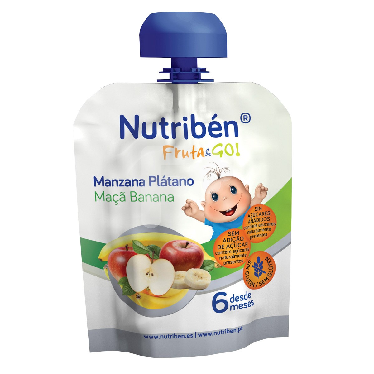 Nutribén fruta and go! Manzana y plátano 23ml