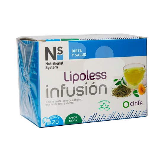 N+S lipoless infusión 20 sobres menta