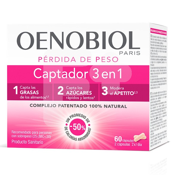 Oenobiol captador 3 en 1 60 cápsulas