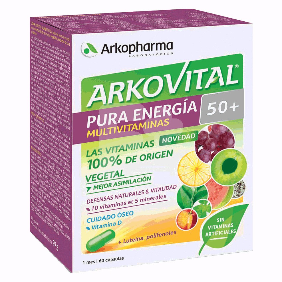 ARKOVITAL PURA ENERGIA SENIOR 50+ 60CAPS