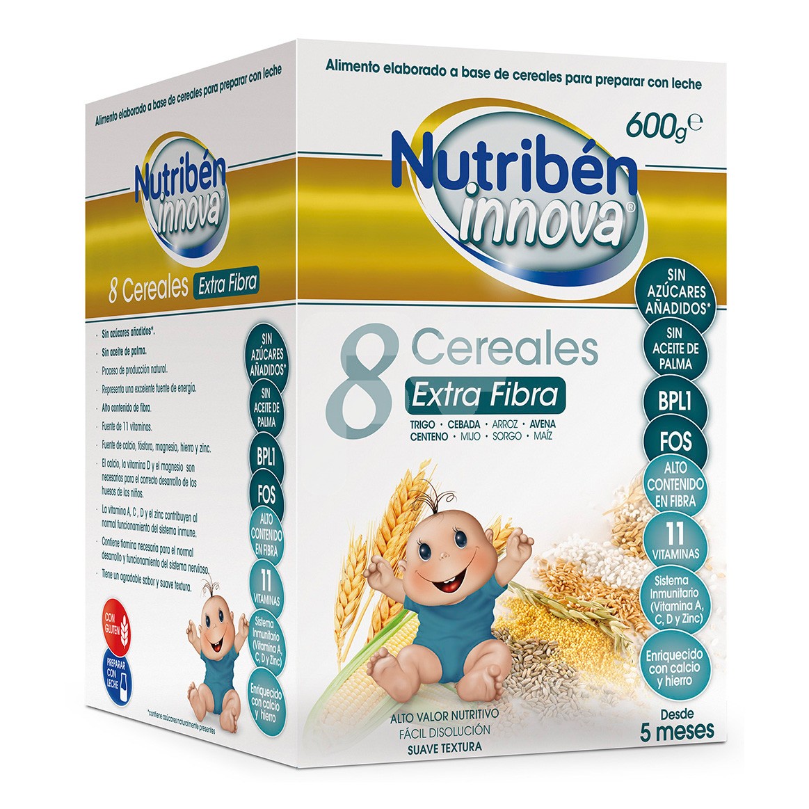 Nutribén Innova 8 cereales extrafibra 600g Nutribén Innova 8 cereales extrafibra 600g