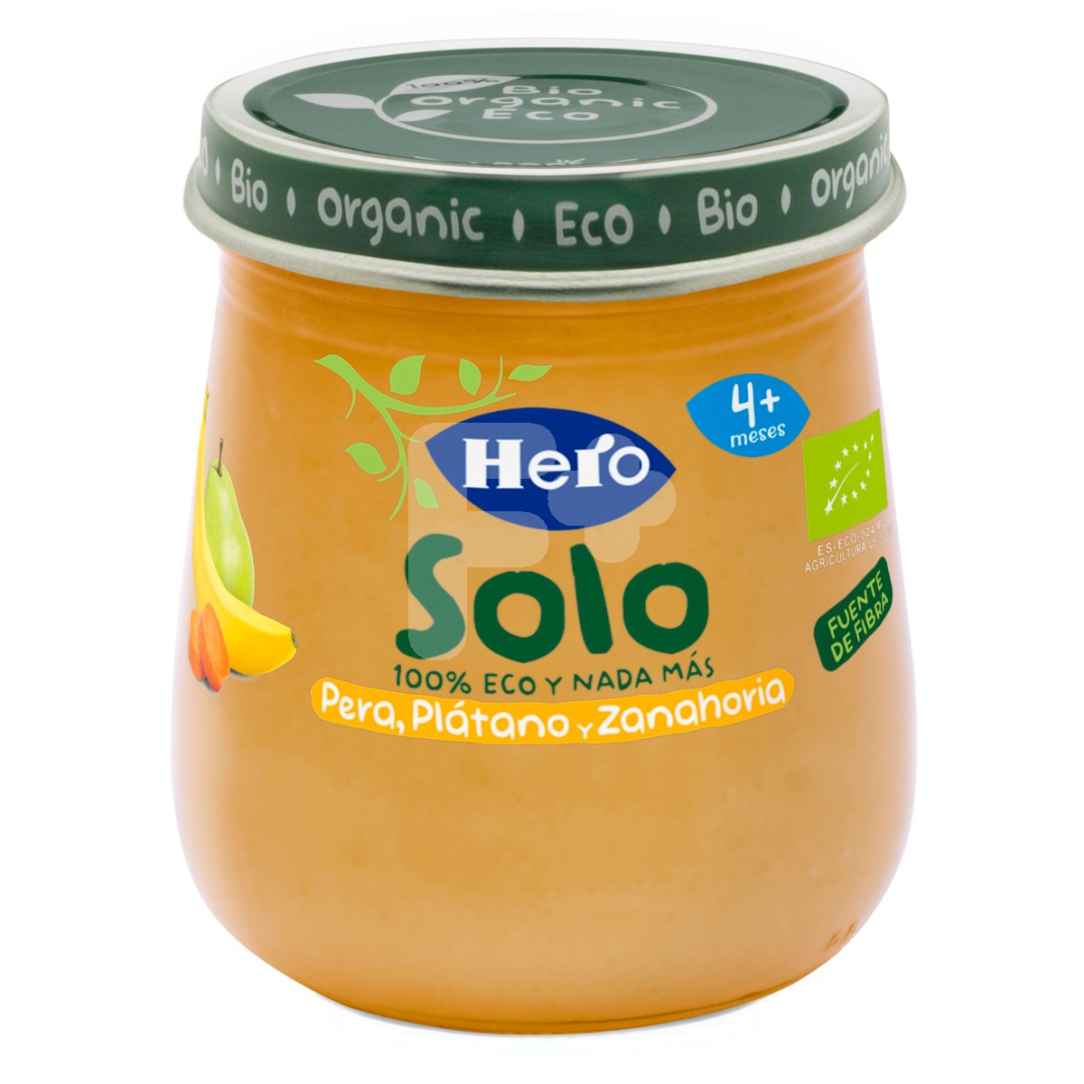 Hero Baby Solo ecológico pera plátano zanahorias 120g