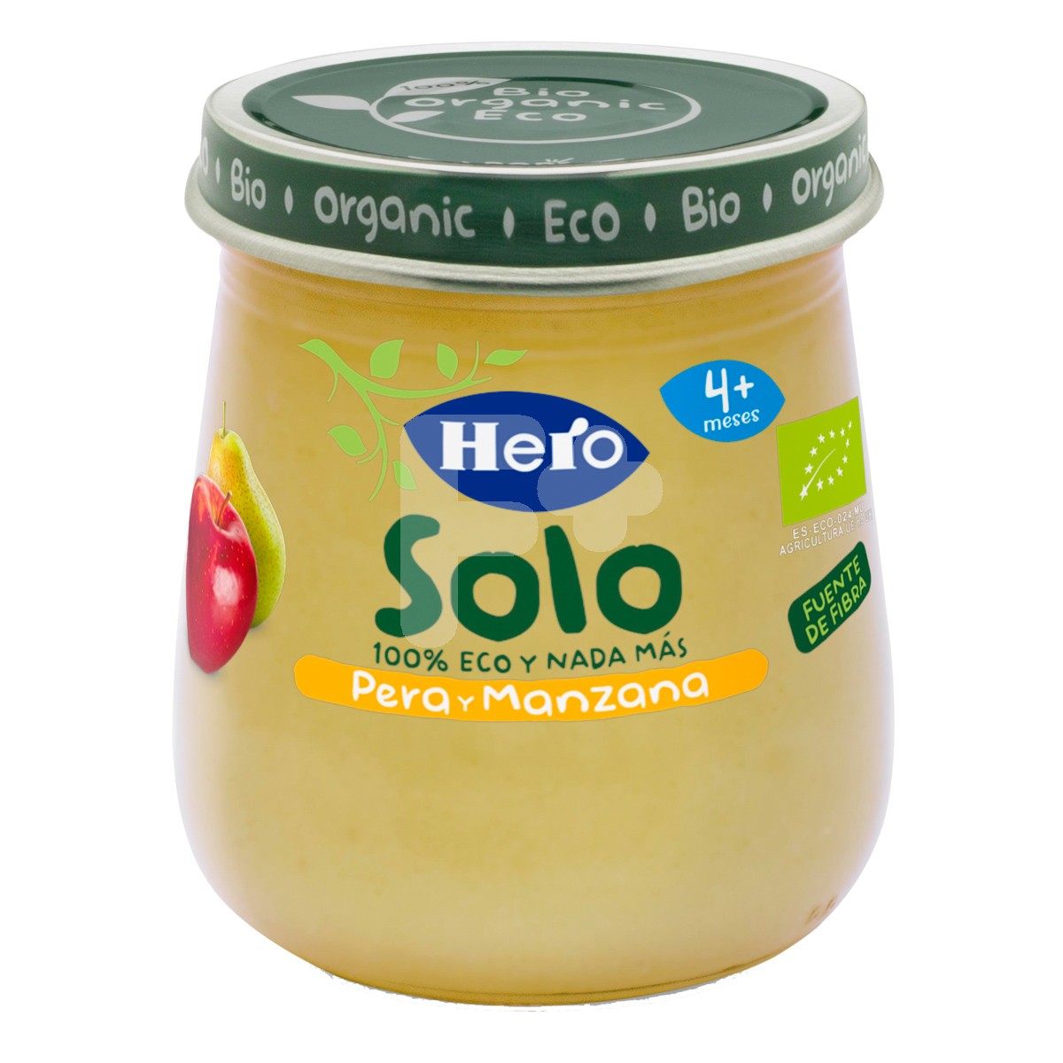 Hero Baby Solo ecológico pera manzana 120g