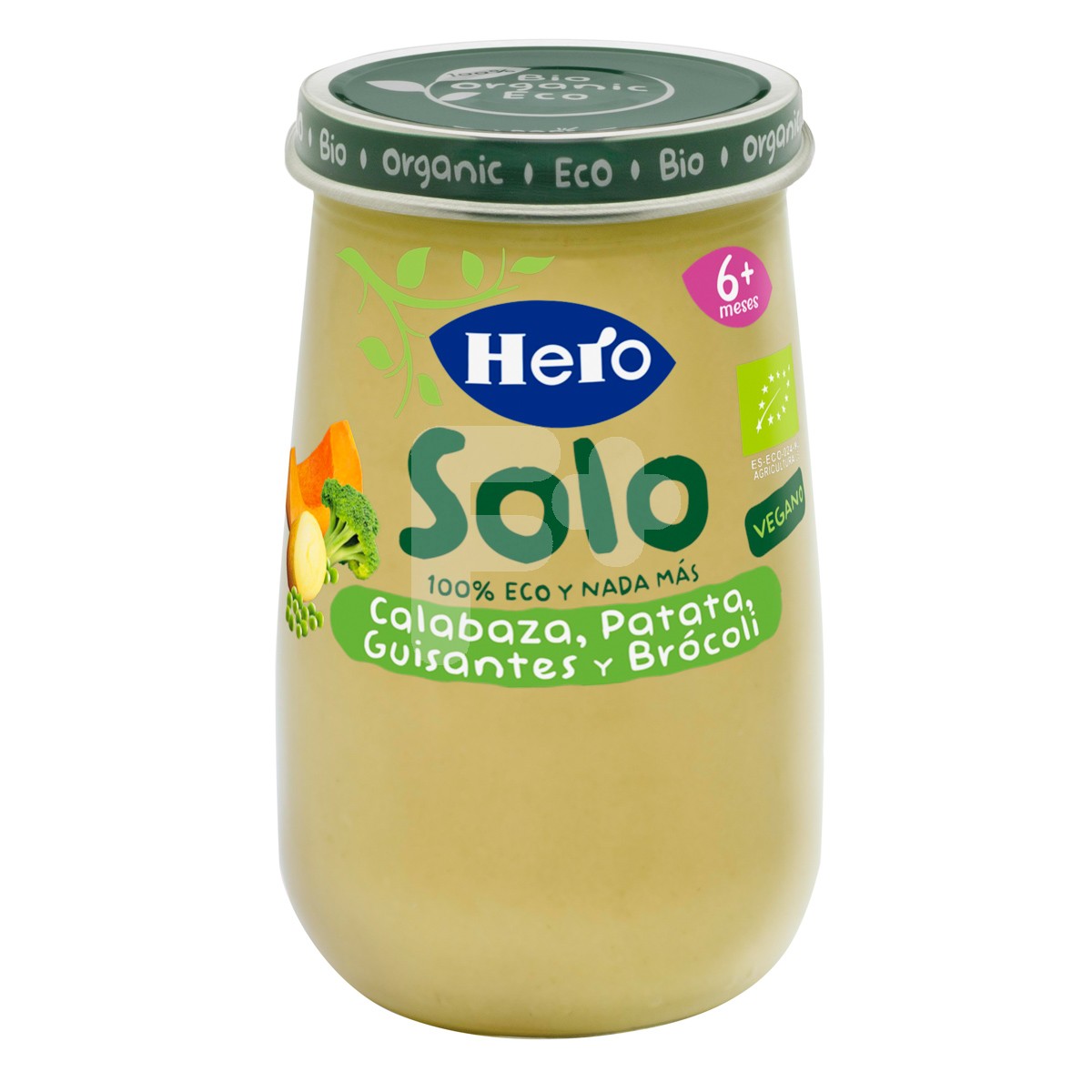 Hero Baby Solo ecológico crema de calabaza y puré de patatas 190g