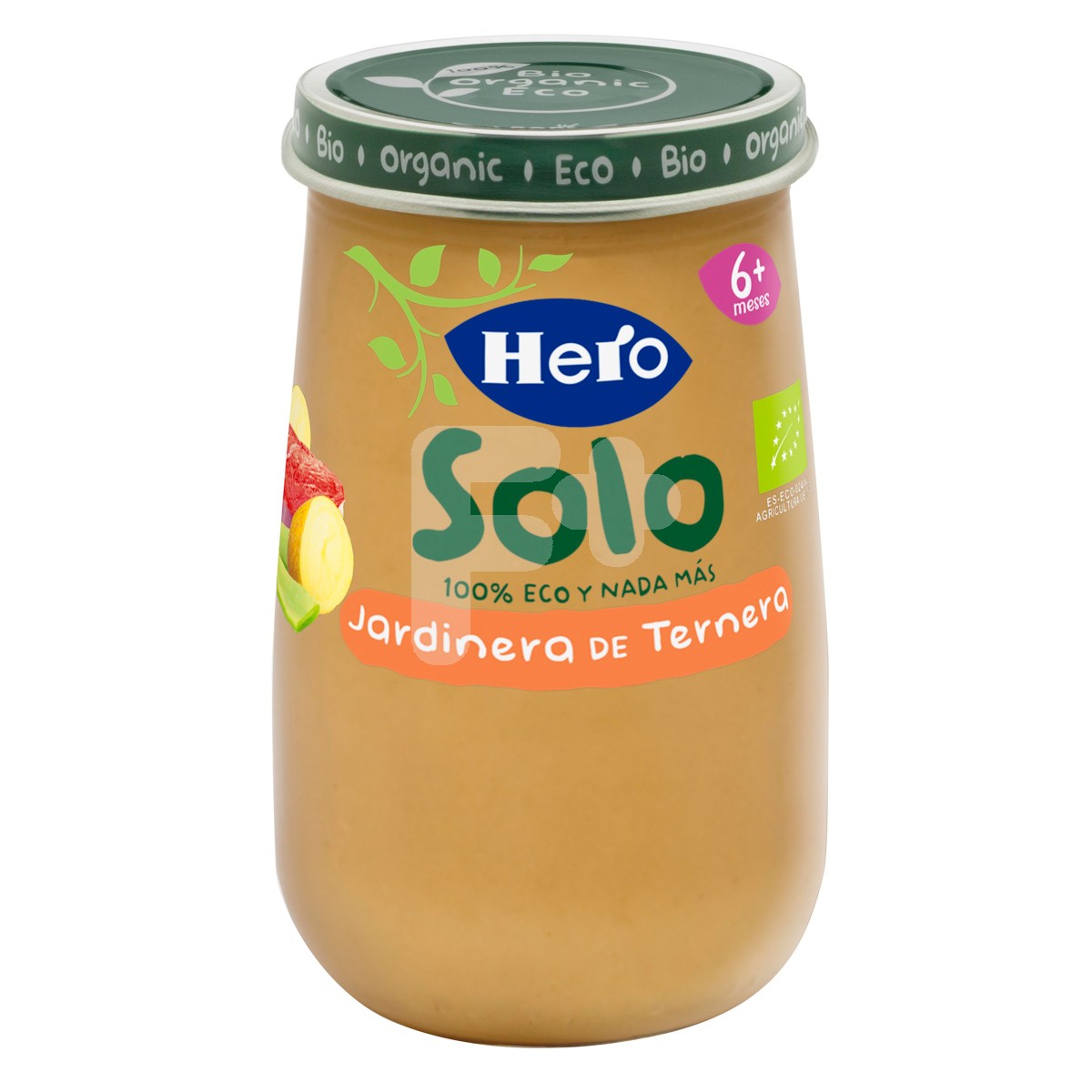 Hero Baby Solo ecológico jardinera de ternera 190g