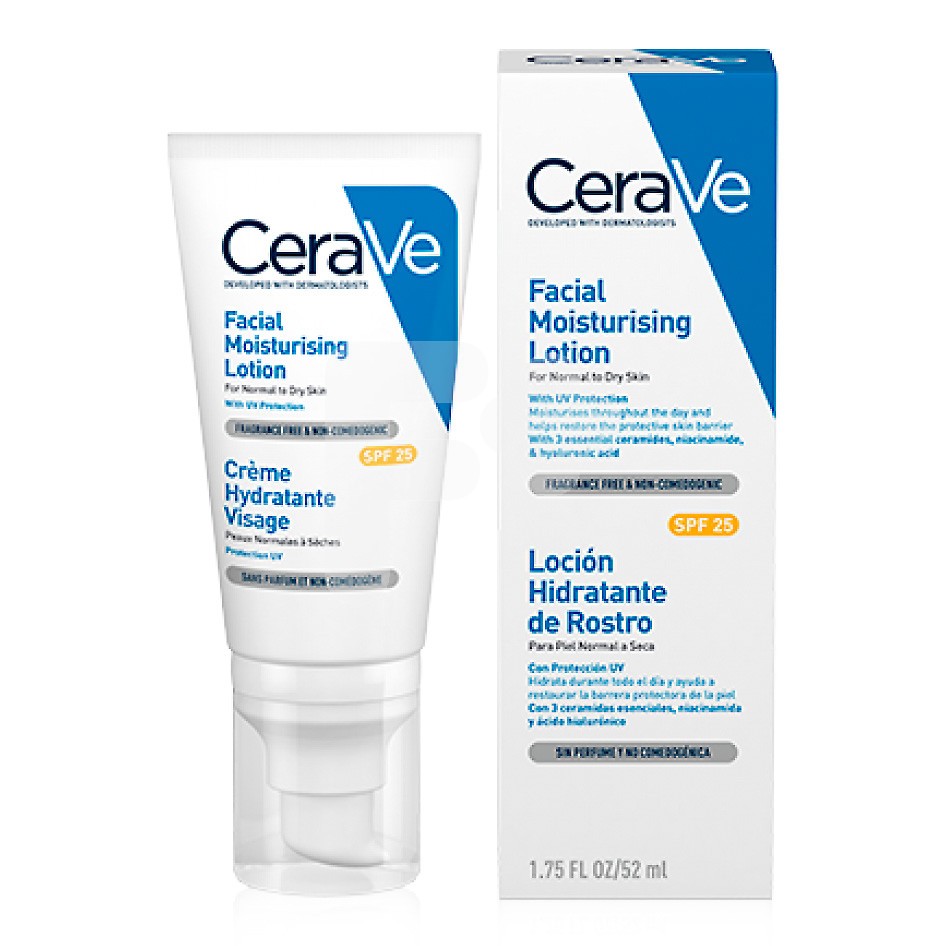 Cerave loción hidratante rostro SPF25 52ml