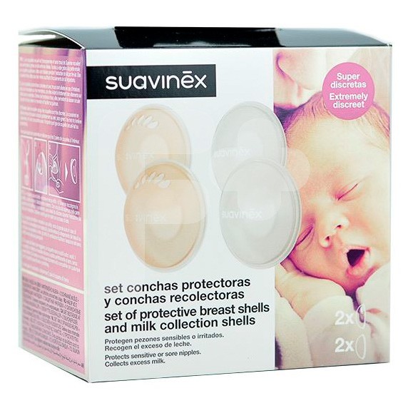 Suavinex Set conchas protectoras + Recolectoras