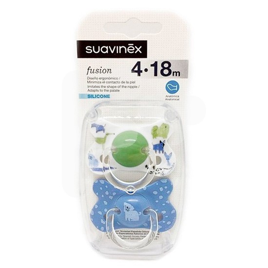 Suavinex Chupete anatómico fusión silicona 4-18M 2u Suavinex Chupete anatómico fusión silicona 4-18M 2u