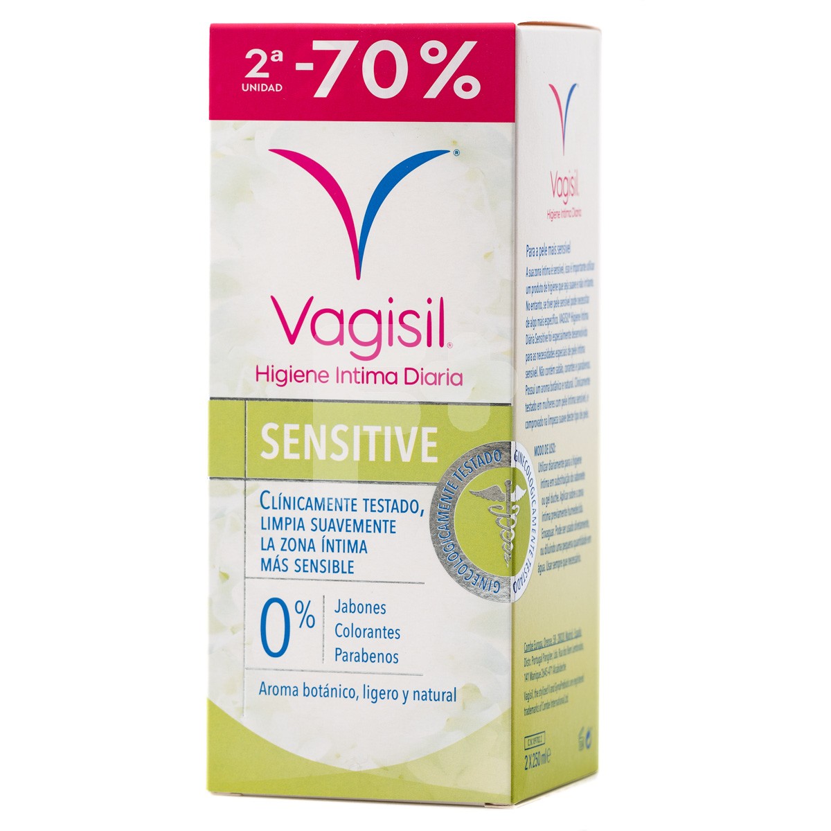 Vagisil higiene íntima diaria sensitive pack 2x250ml