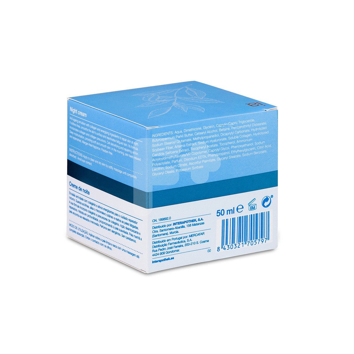 Interapothek crema de noche colágeno+ 50ml Interapothek crema de noche colágeno+ 50ml