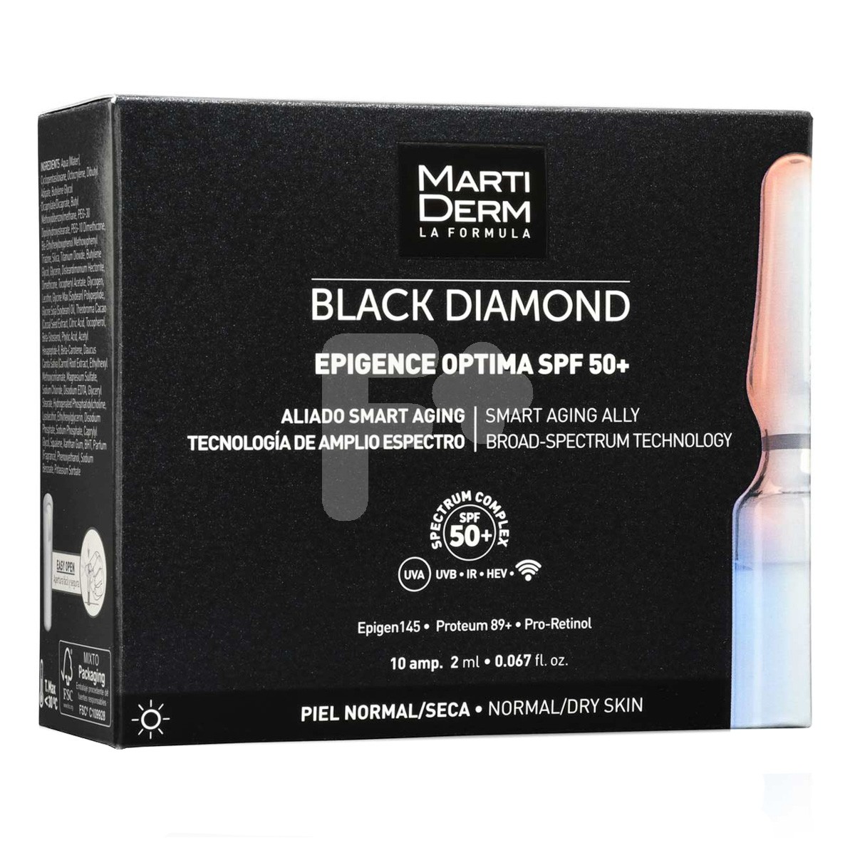 MartiDerm Black Diamond Epigence Optima SPF 50+ 10 ampollas MartiDerm Black Diamond Epigence Optima SPF 50+ 10 ampollas