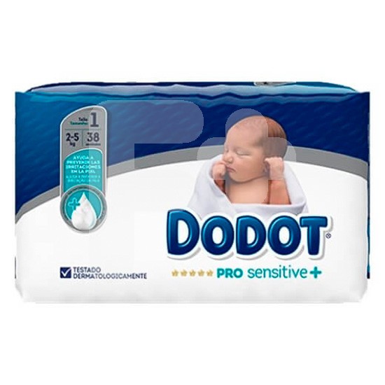 Dodot pañal pro sensitive T/1 2-5kg 38uds