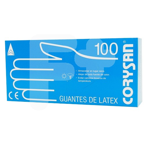 GUANTES CORYSAN LATEX T/MEDIANA 100 UND