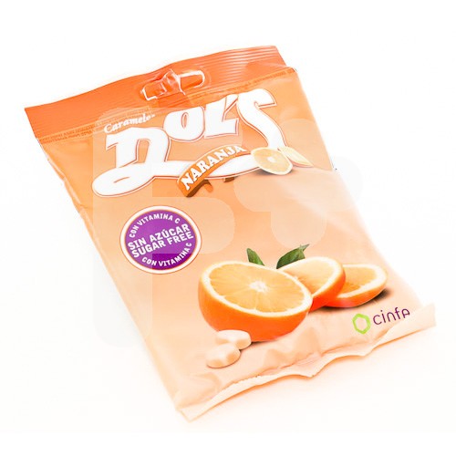 DOLS CARAMELOS NARANJA S/AZUCAR BOLSA