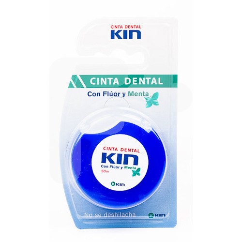 KIN CINTA DENTAL MENTOLADA C/FLUOR 50 M. KIN CINTA DENTAL MENTOLADA C/FLUOR 50 M.