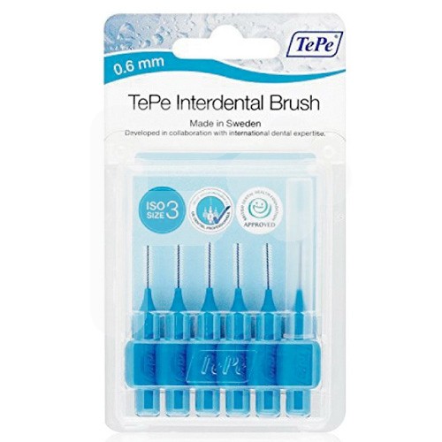 TEPE INTERDENTAL 0,6 MM AZUL 6 UDS