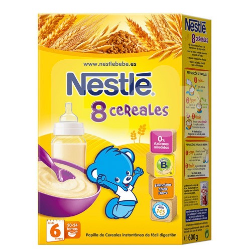 Nestlé Papilla 8 cereales con bifidus 600g