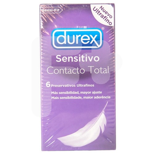 PRESERVA.DUREX CONTACTO TOTAL 6 UND.