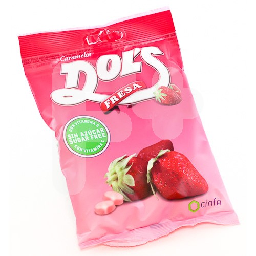 DOLS CARAMELOS FRESA S/AZUCAR BOLSA