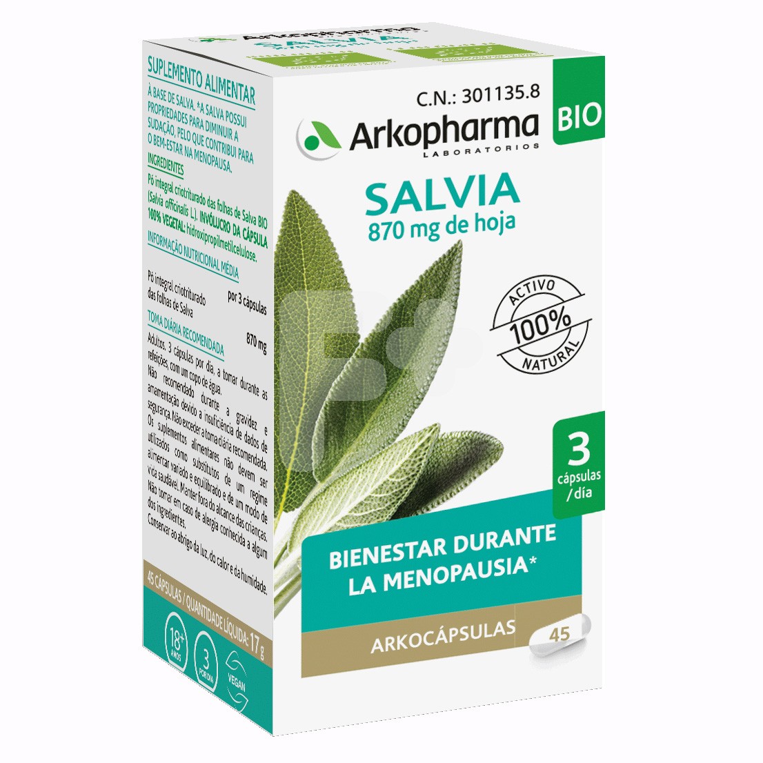 ARKOCAPSULAS SALVIA 48 CAPSULAS