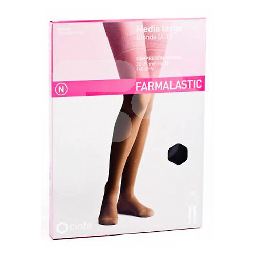 MEDIA FARMALASTIC LARGA BL CN NEGRA T/M