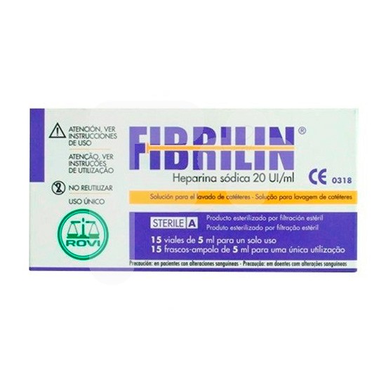 Fibrilin heparina sodica 15 viales x 5ml