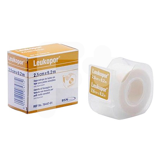 Leukopor papel dispensador 2,5 cm x 9,2 cm