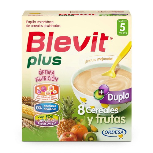 Blevit Plus Duplo 8 cereales y frutas 2x300g