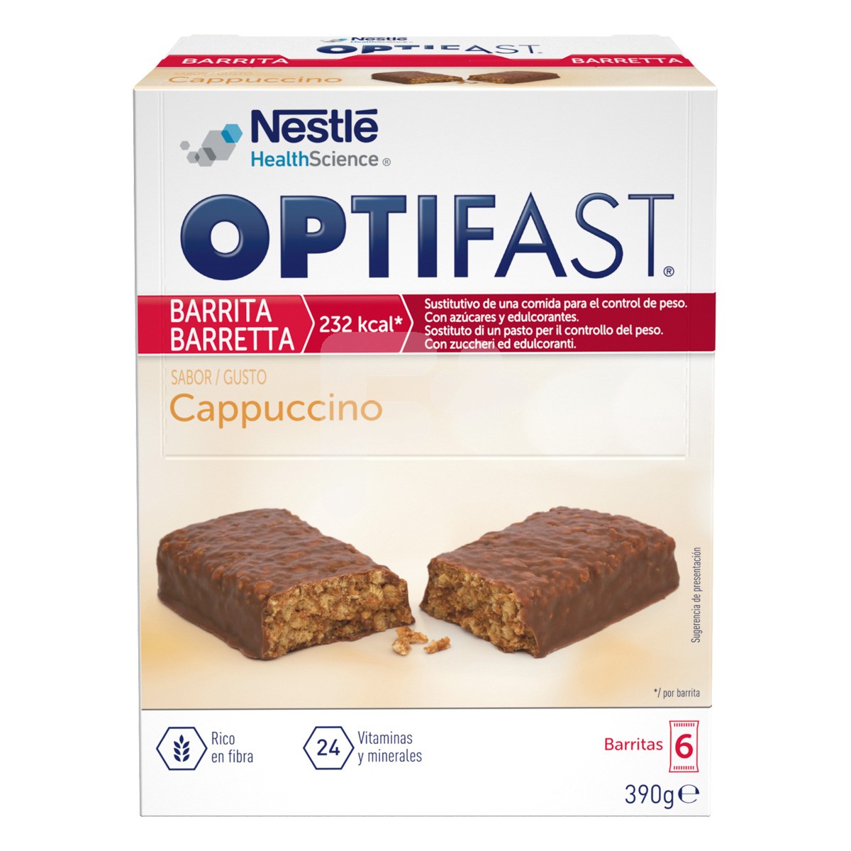 Optifast barritas capuchino 6uds